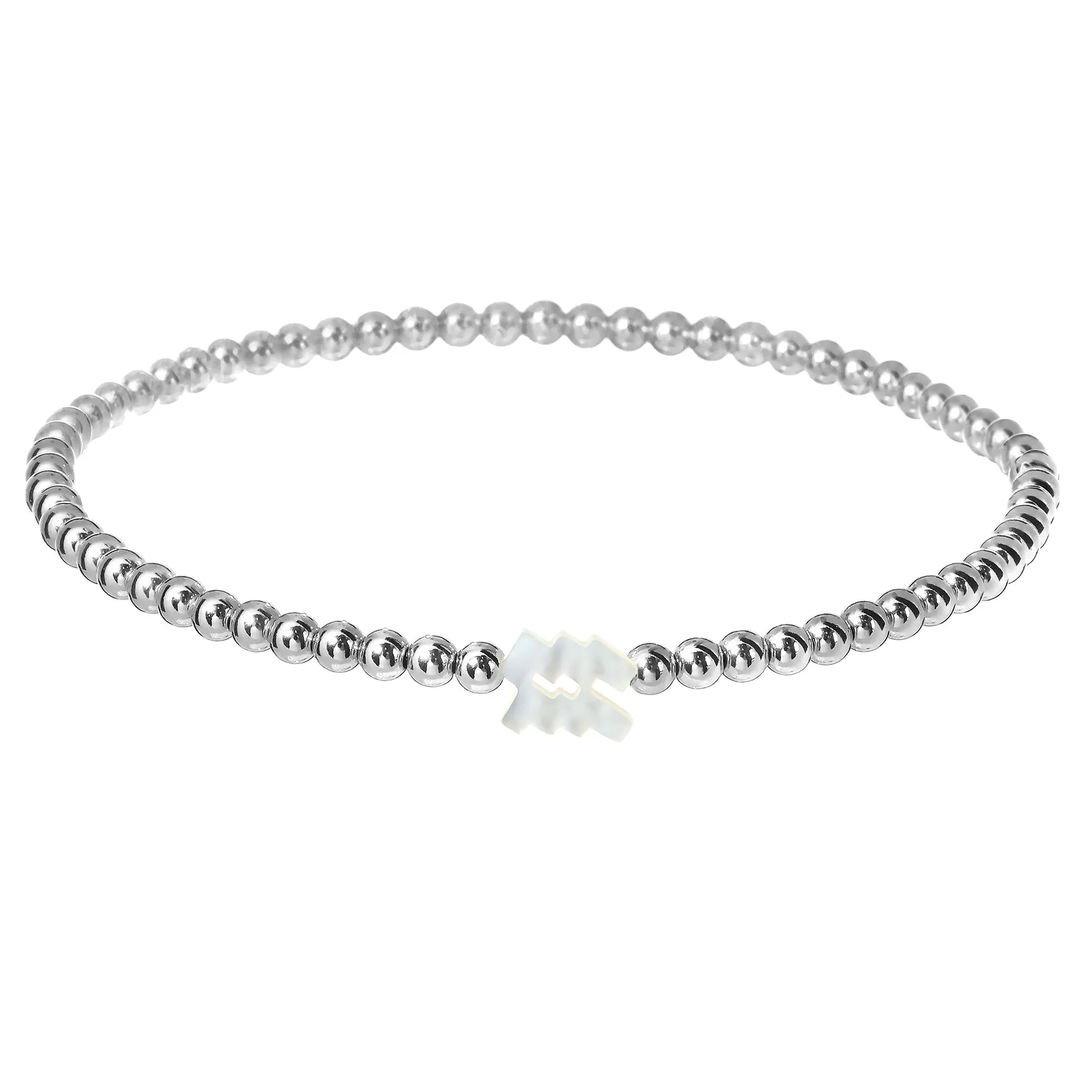 ZODIAC SIGN | Opal Charm and 14K Gold Filled Beads Bracelet