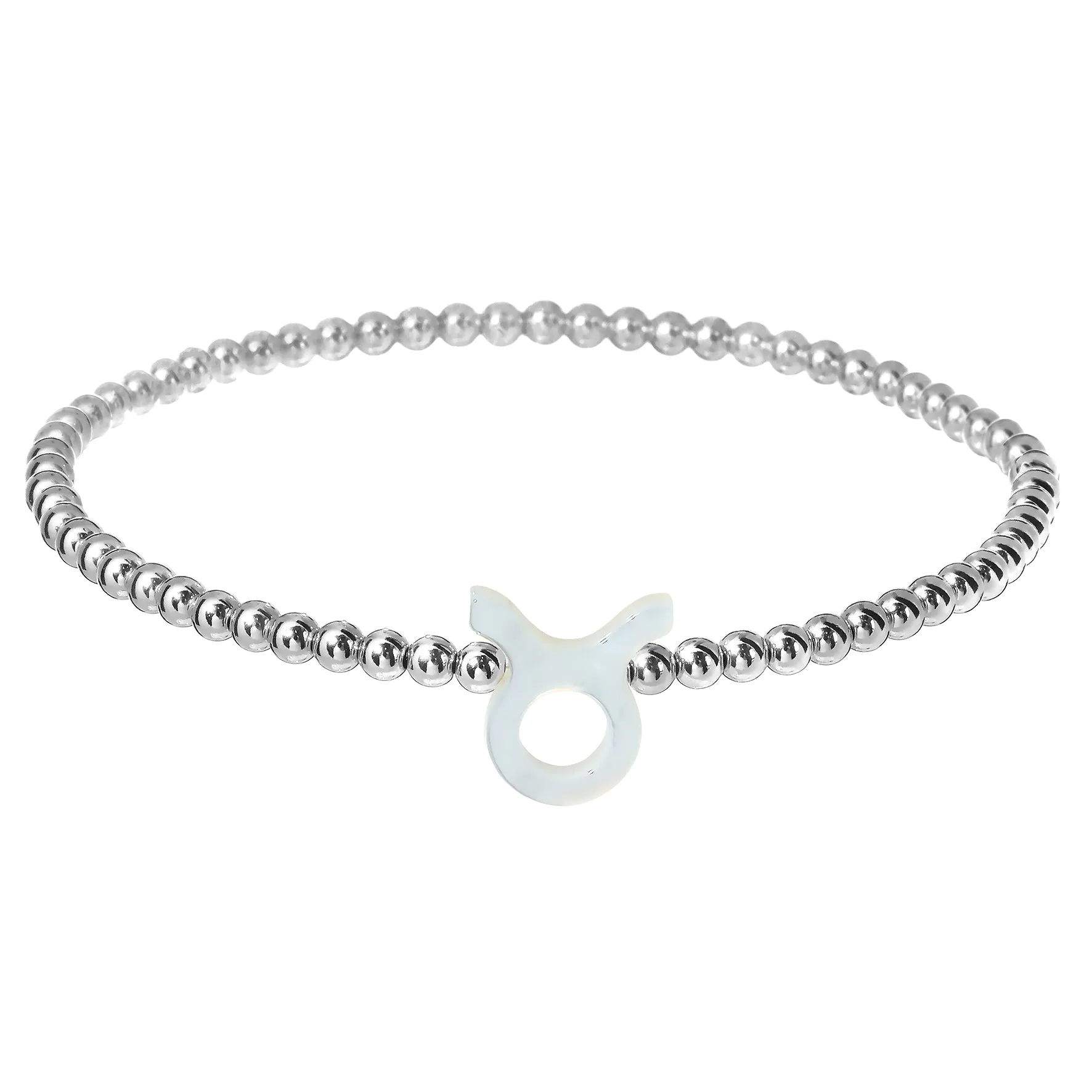ZODIAC SIGN | Opal Charm and 14K Gold Filled Beads Bracelet