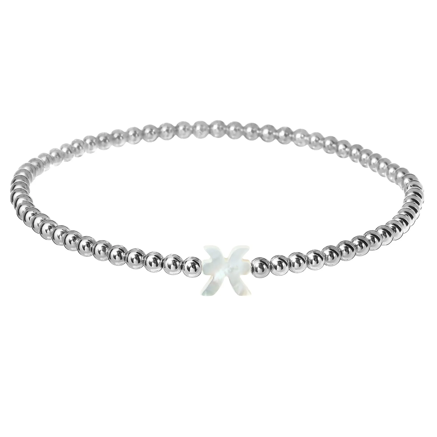 ZODIAC SIGN | Opal Charm and 14K Gold Filled Beads Bracelet